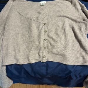 Women's V-Neck Button-Up Sweater